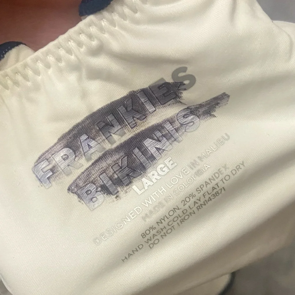 New! Frankie’s bikinis Fawn one piece swimsuit cream nwot 24666